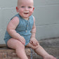Munchkin Woven Gauze Blue Romper