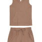 Austin Brown Waffle Knit Shorts & Top 2-Piece Set