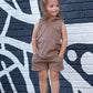 Austin Brown Waffle Knit Shorts & Top 2-Piece Set