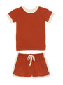 Rocky Road Knit Shorts & Top 2-Piece Set - Orange