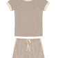 Rocky Road Knit Shorts & Top 2-Piece Set - Grey