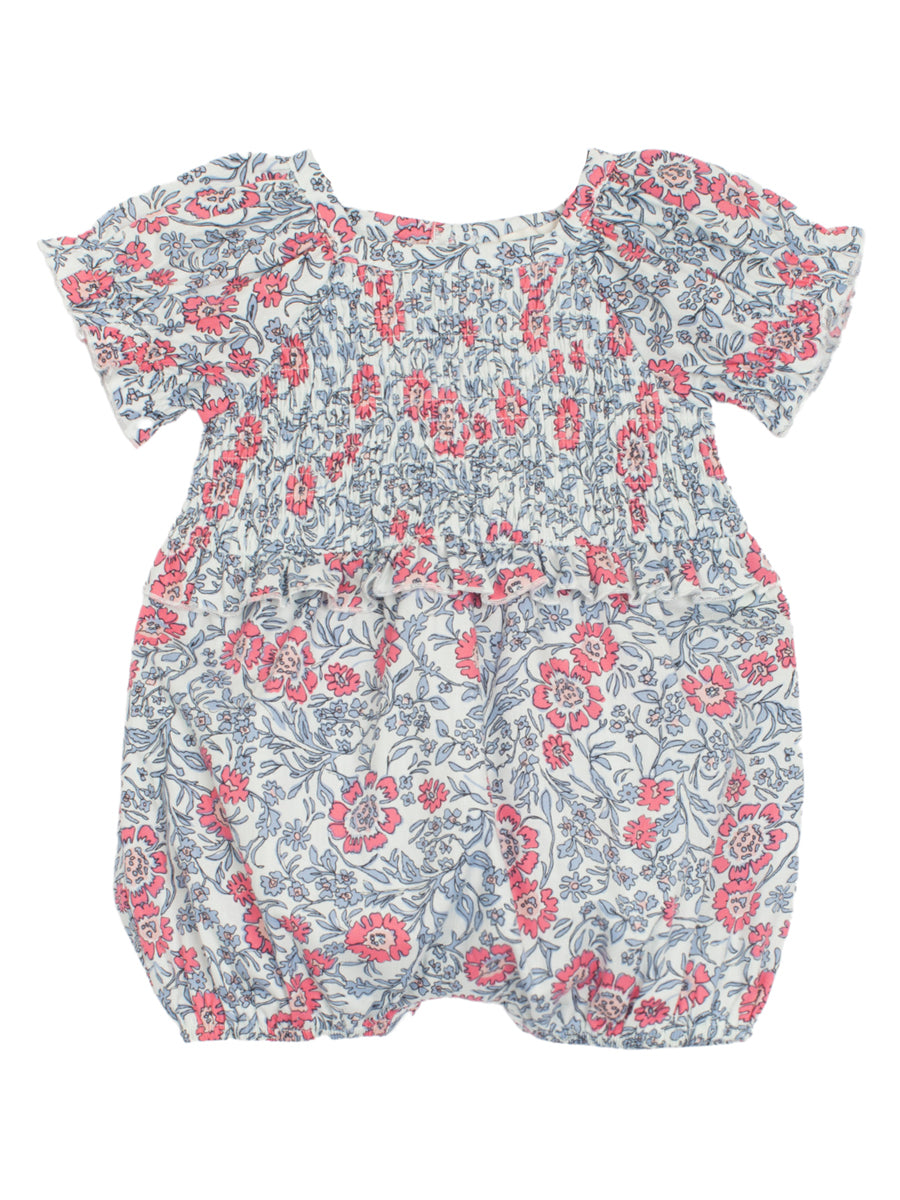 Cheerful & Chic Floral Cotton Romper