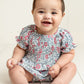 Cheerful & Chic Floral Cotton Romper