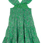 Vibrant Meadows Printed Cotton Smocked Dress