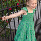 Vibrant Meadows Printed Cotton Smocked Dress