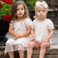 Aurora Ribbed Knit & Flocked Heart Tulle Dress