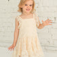 Vanilla Bean Embroidered Net Dress