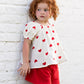 Sweet Hearts Cotton Gauze Shorts & Top 2-Piece Set