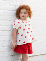 Sweet Hearts Cotton Gauze Shorts & Top 2-Piece Set