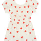 Girls Sweet Hearts Cotton Gauze Romper