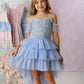 Chloe Sky Blue Beaded Tutu Dress