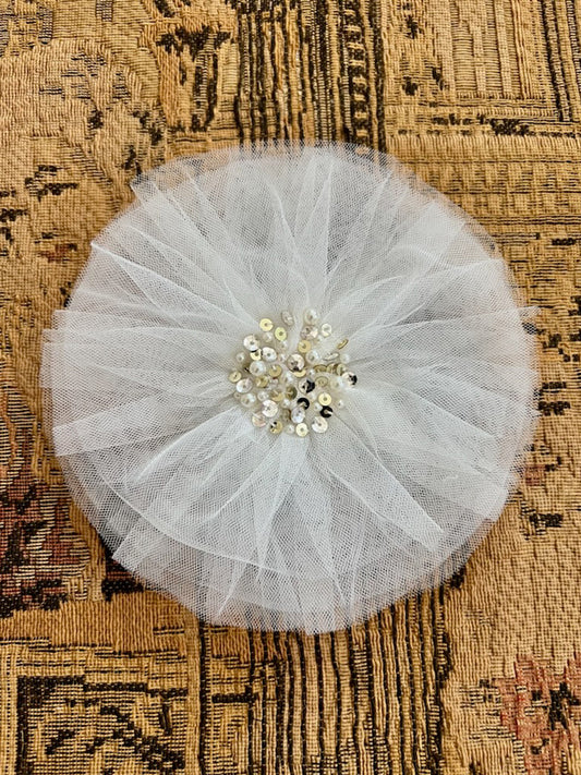 White Tulle Hairclip