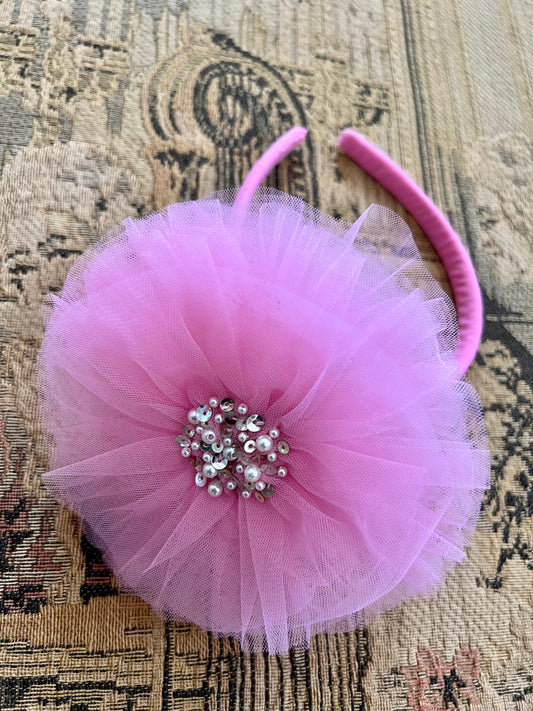 Pink Tulle Headband