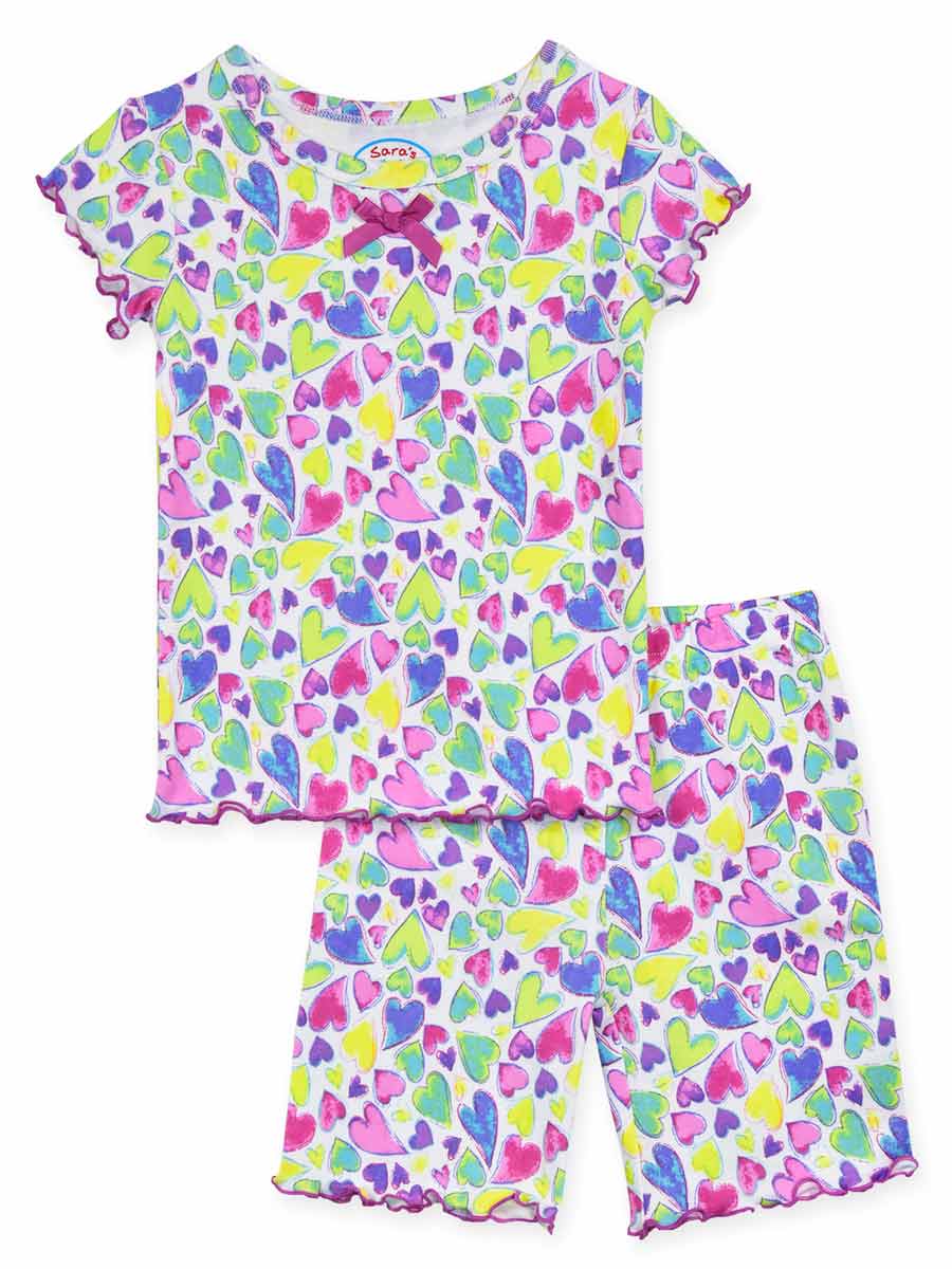 Colored Hearts Short Set PJs