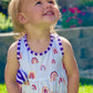 Rainbow Stripe 2 Piece Capri Pant Set for Girls