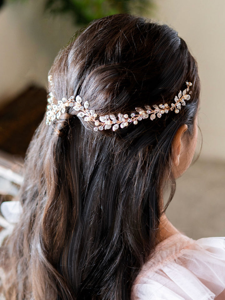 Rose Gold Rhapsody Hair Vine