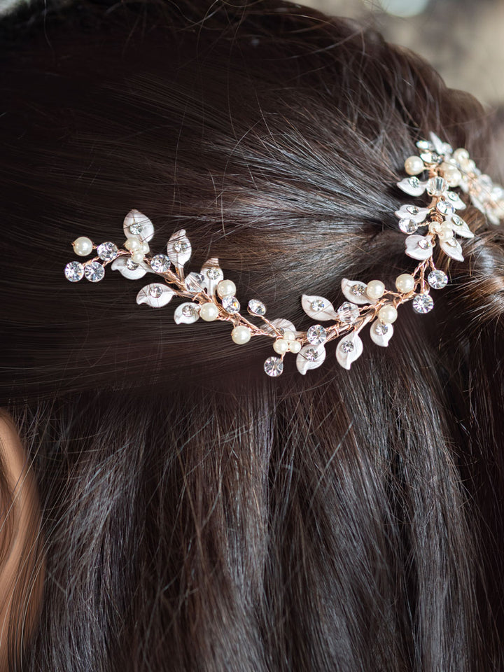 Rose Gold Rhapsody Hair Vine