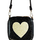 Glitter Vinyl Bag in Black or Gold