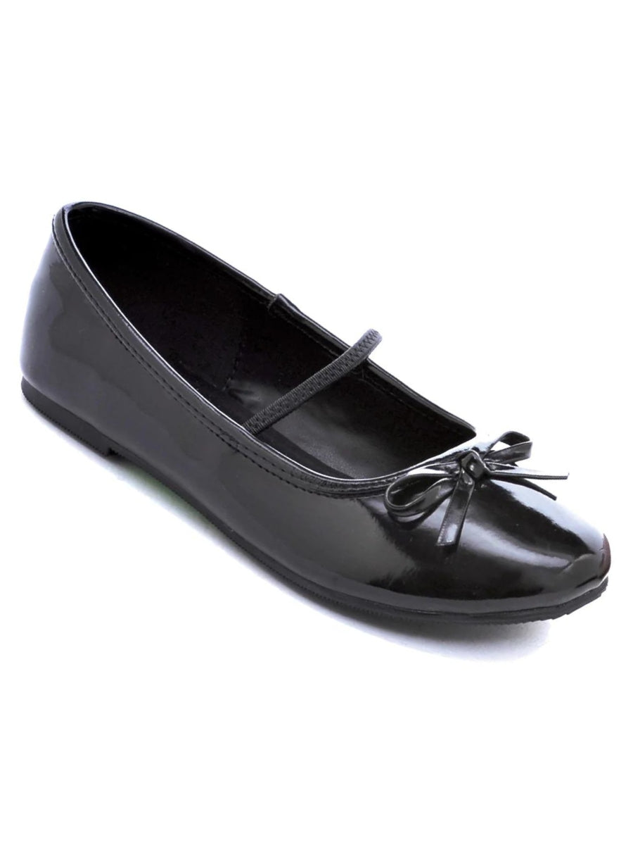Patent Black Ballet Flats Play Shoes for Girls