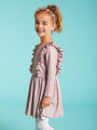 Ruffle Front Sparkle Dress for Girls