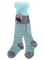 Raccoon Stripe Tights with Bows for Girls