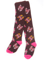 Owl Brown Tights for Girls