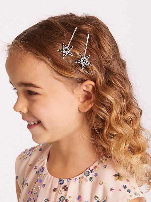Jet Swarovski Bobby Pin Star Sets
