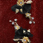 Light Gold Rosette Clips, Blk Organza Accent Alt 1