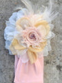 Dusty Rose Shabby Chic Headband for Baby and Toddler