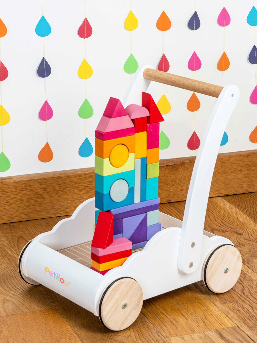 Rainbow Cloud Wooden Walker