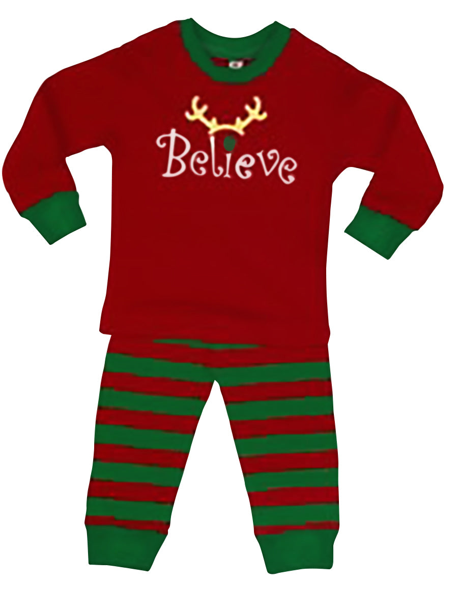 Christmas Pajamas 2 piece, Red & Green