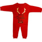 Cutest Reindeer Red Crew Neck Romper for Babies