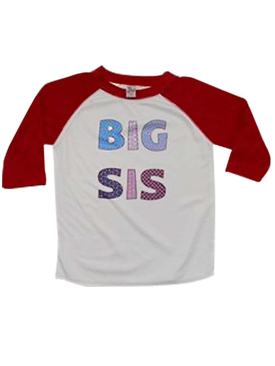 Big Sister Raglan White/Red T Shirt