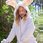 Bunny Rabbit Comfy Jacket with Mittens for Girls