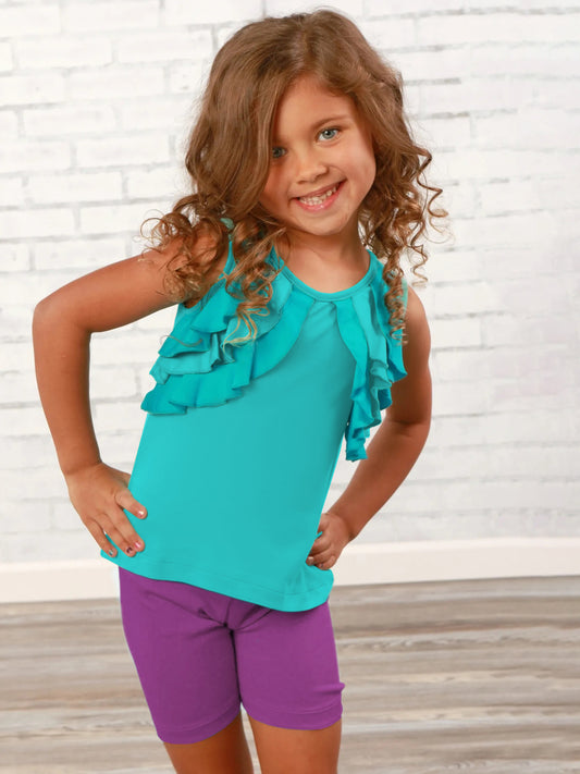 Striking Purple Perfect Bike Shorts for Girls