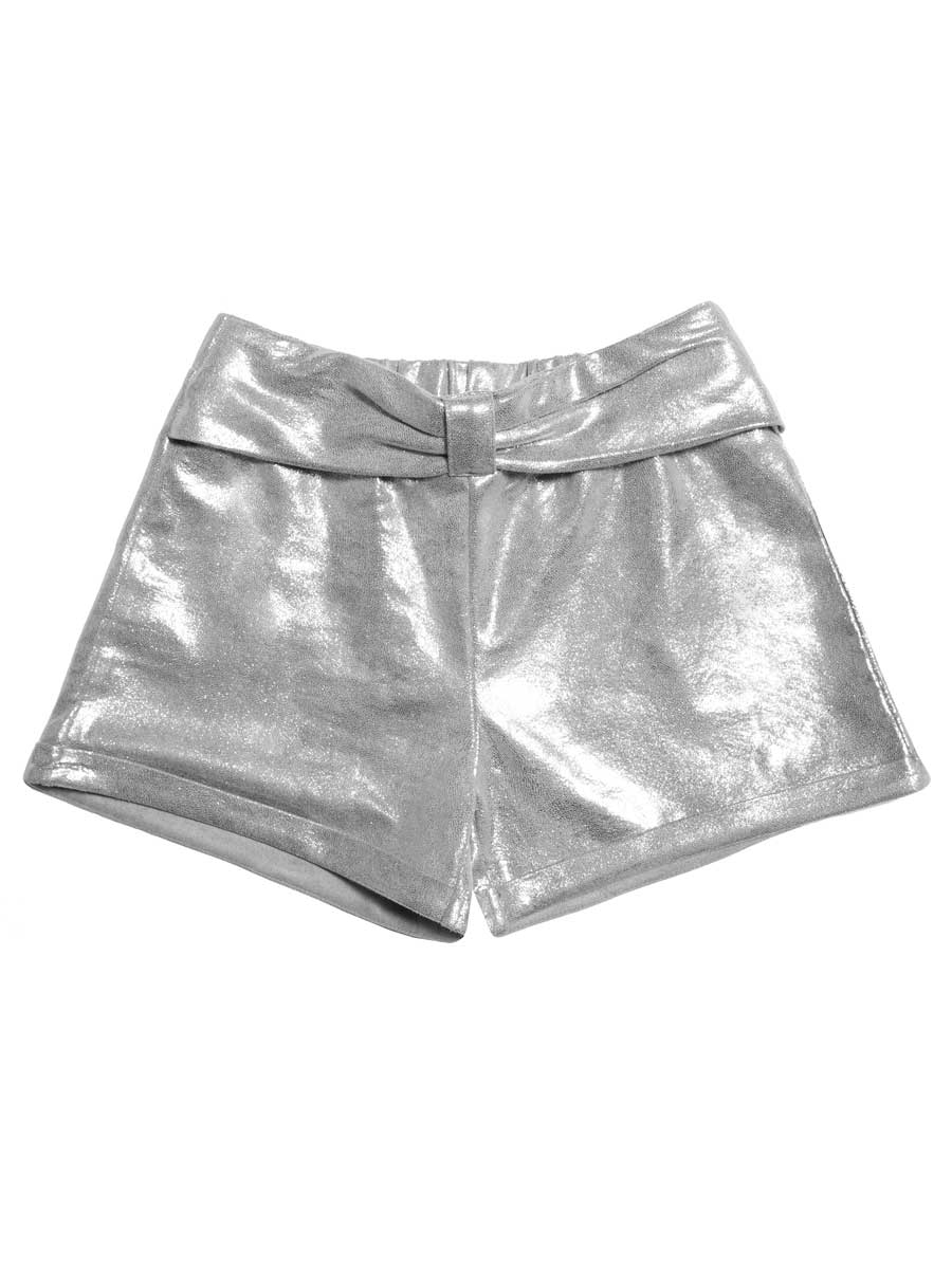 Girls Silver Bow Shorts Alt 2