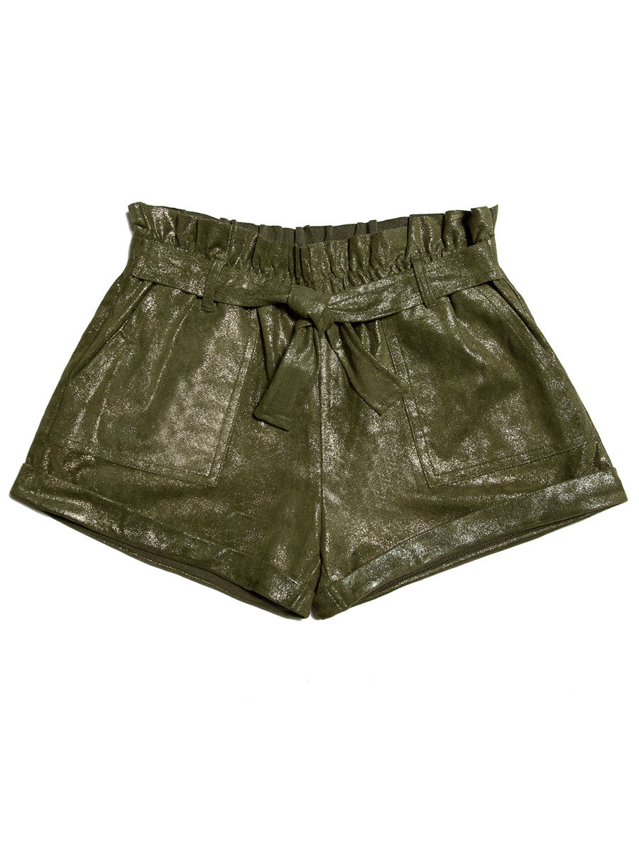 Girls Olive Safari Short Alt 2