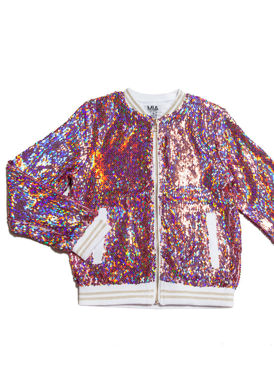 Pink Iridescent Sequin Jacket for Girls – Chasing Fireflies