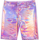 Girls Pink Holographic Shorts