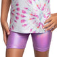 Girls Pink Holographic Shorts Alt 1