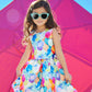 Balloon Print Party Dress for Girls