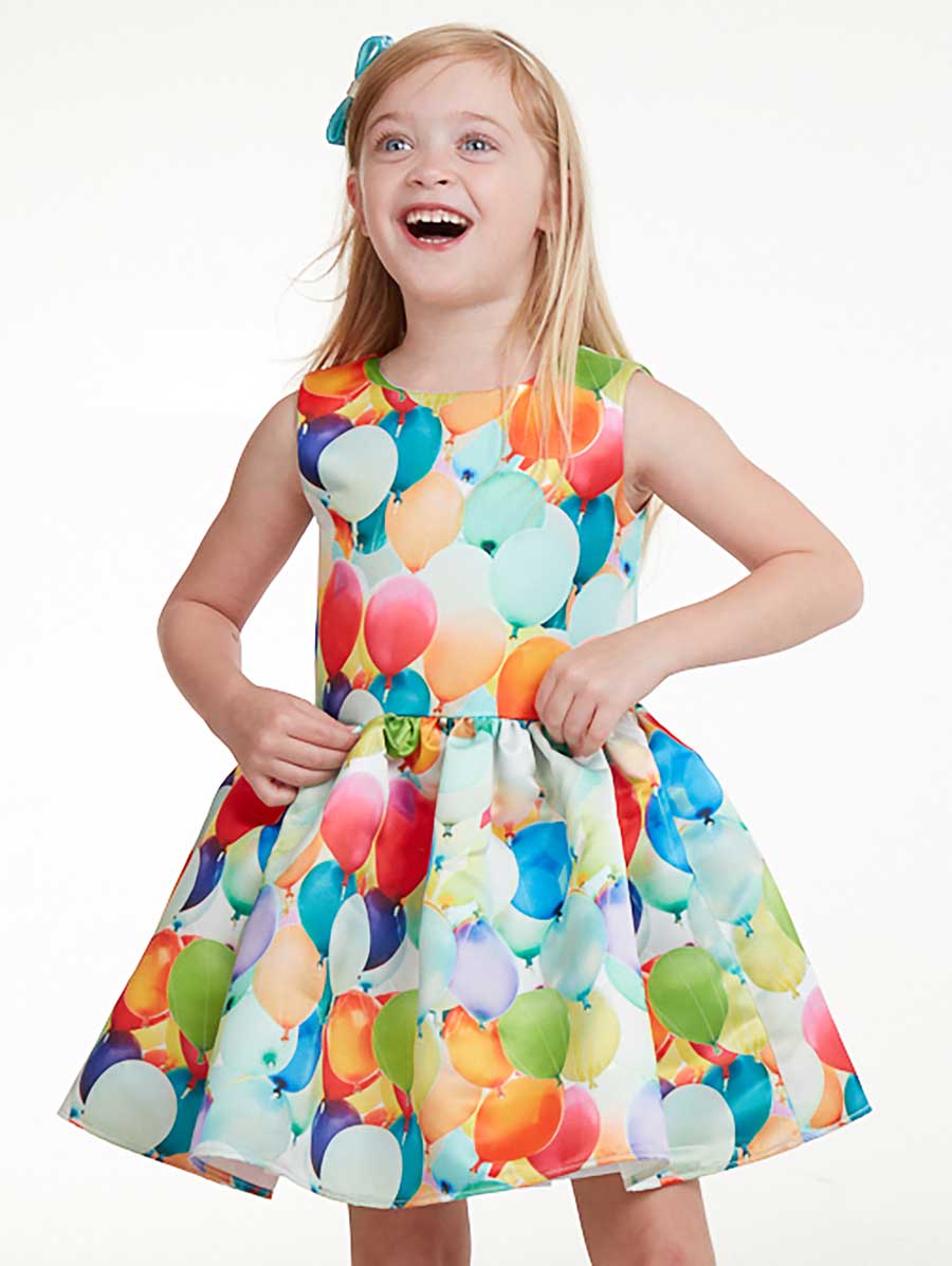 Girls All Over Balloon Dress