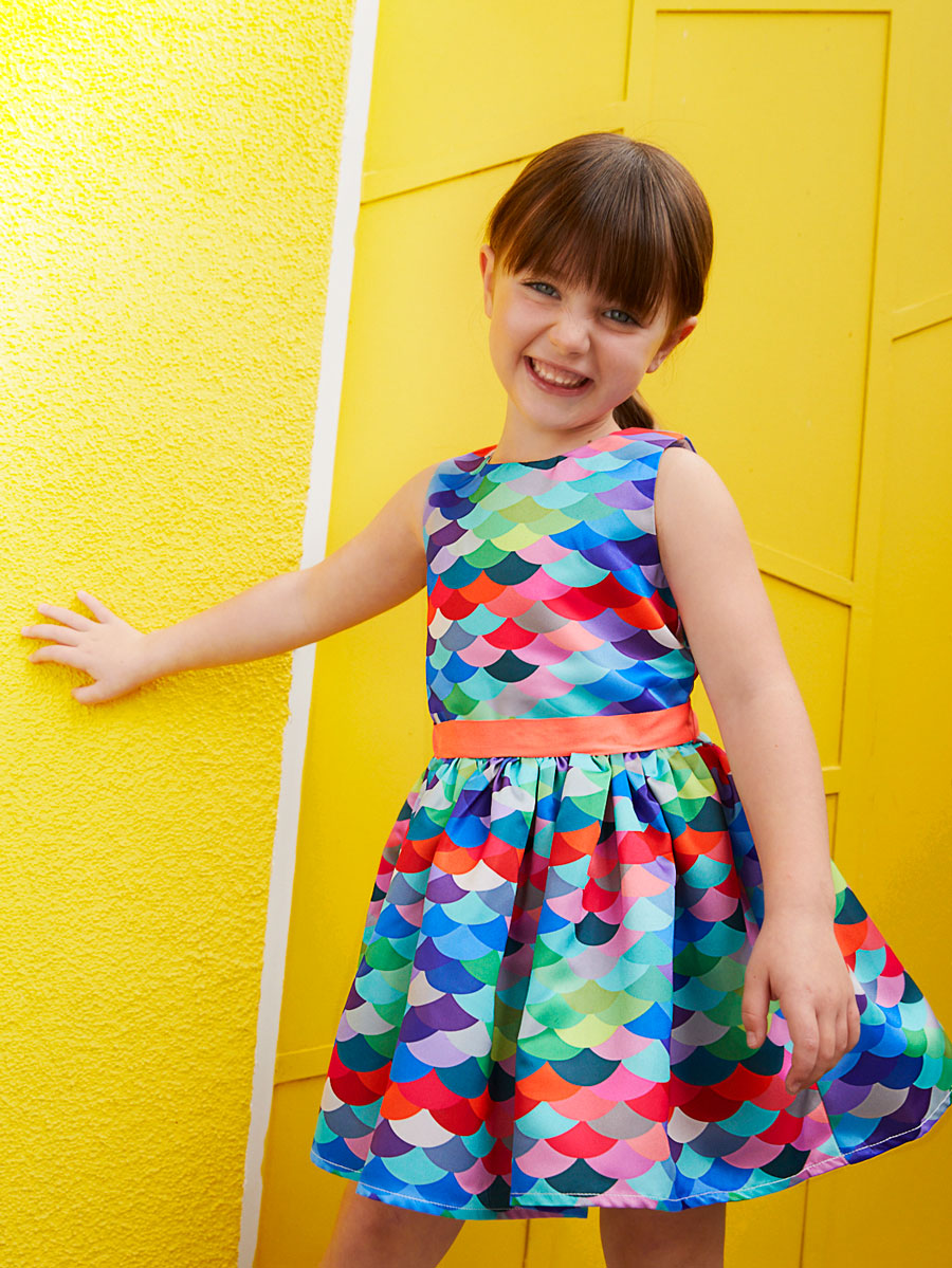Girls Mermaid Scallop Party Dress