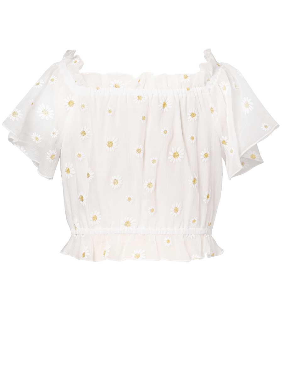 Eyelet White Top Back