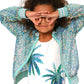 Palm Shimmer Tank Top for Girls