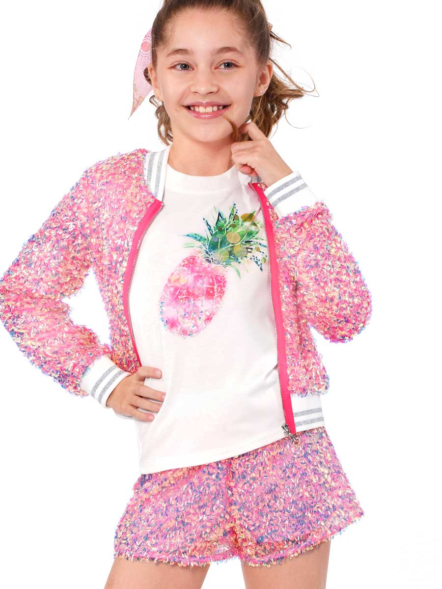 Sequin Short Pink