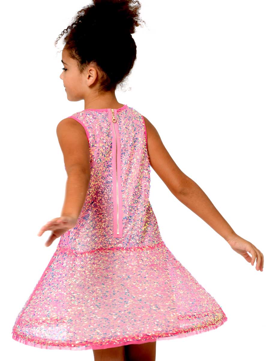 Sequin Dress Pink Back
