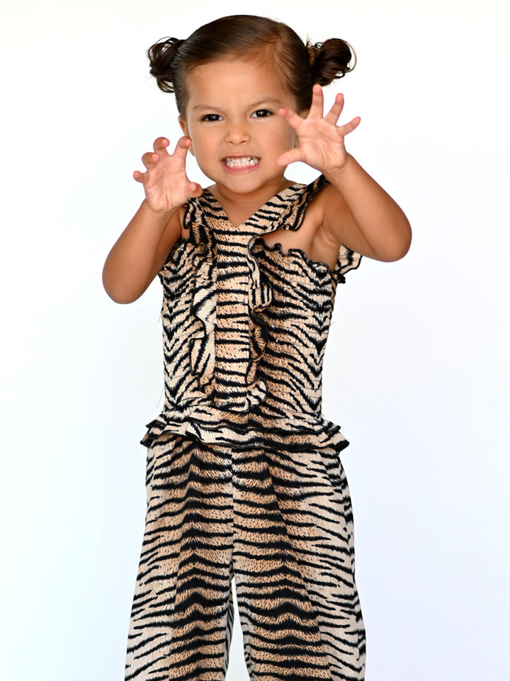 Girls Zebra Print Jumper Alt 1