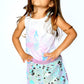 Girls Pink Light Blue  Sequin Short