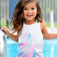 Girls Pink Light Blue Sequin Mermaid Top